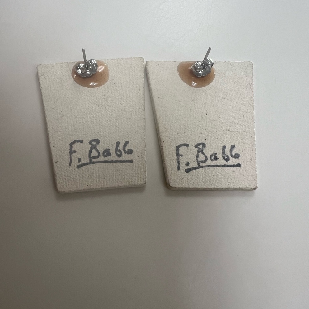 Vintage 80’s Rare Fred Babb earrings - Picture 5 of 5